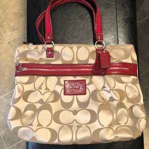 COACH Poppy Daisy Signature Tote F20026